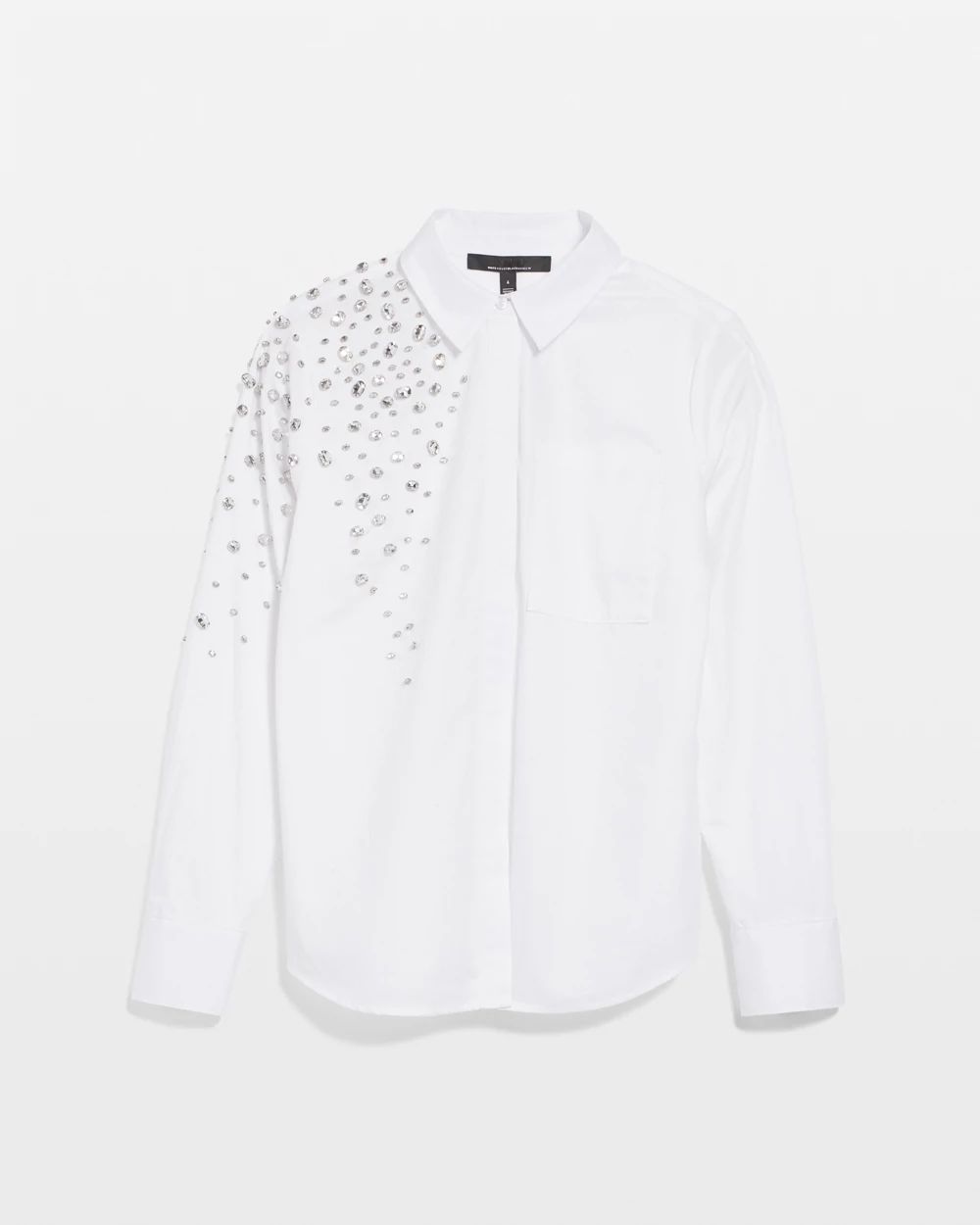 Embellished Poplin Shirt | White House Black Market